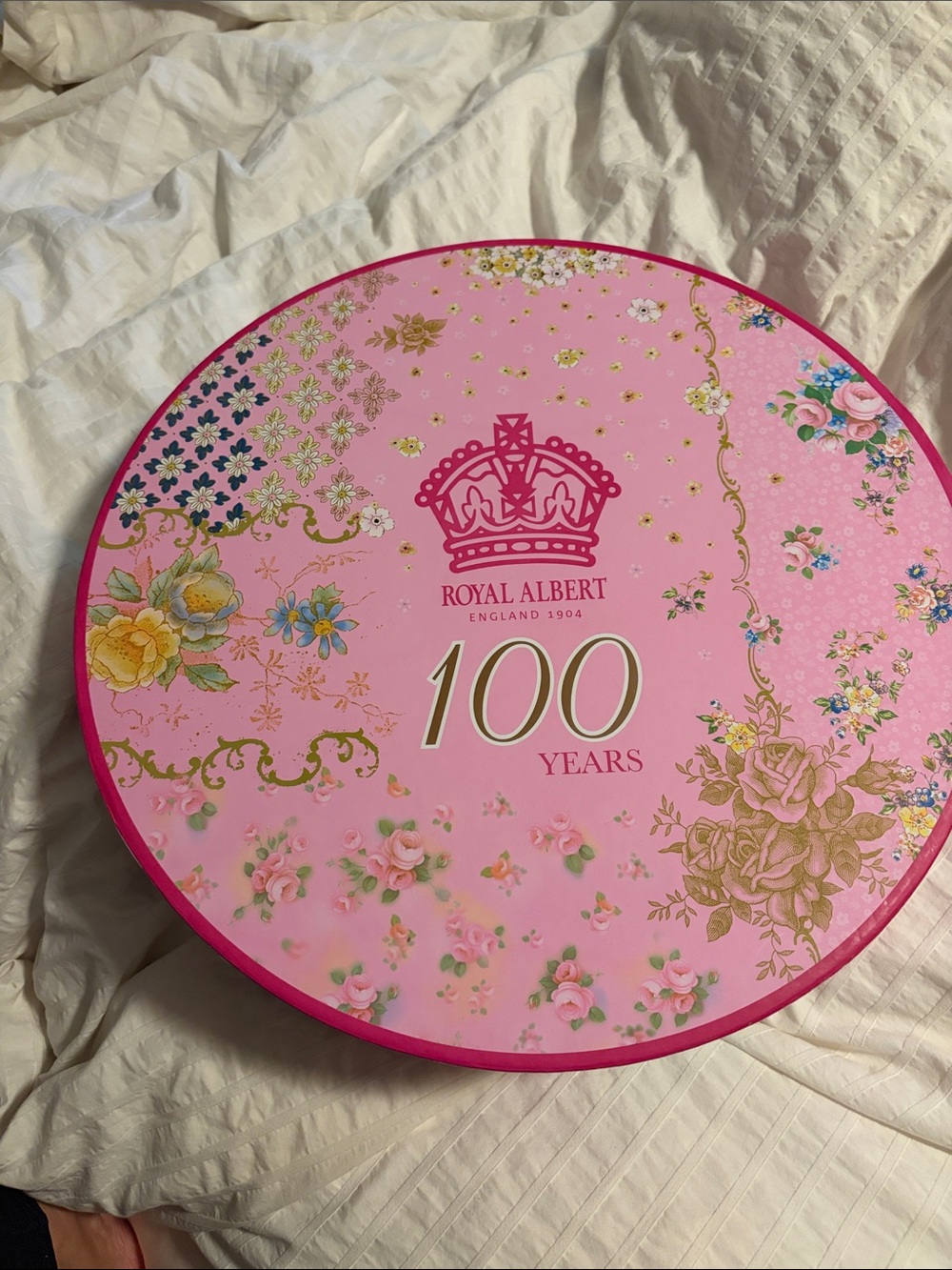 Royal Albert Pink Floral 100 Years Decorative Tin
